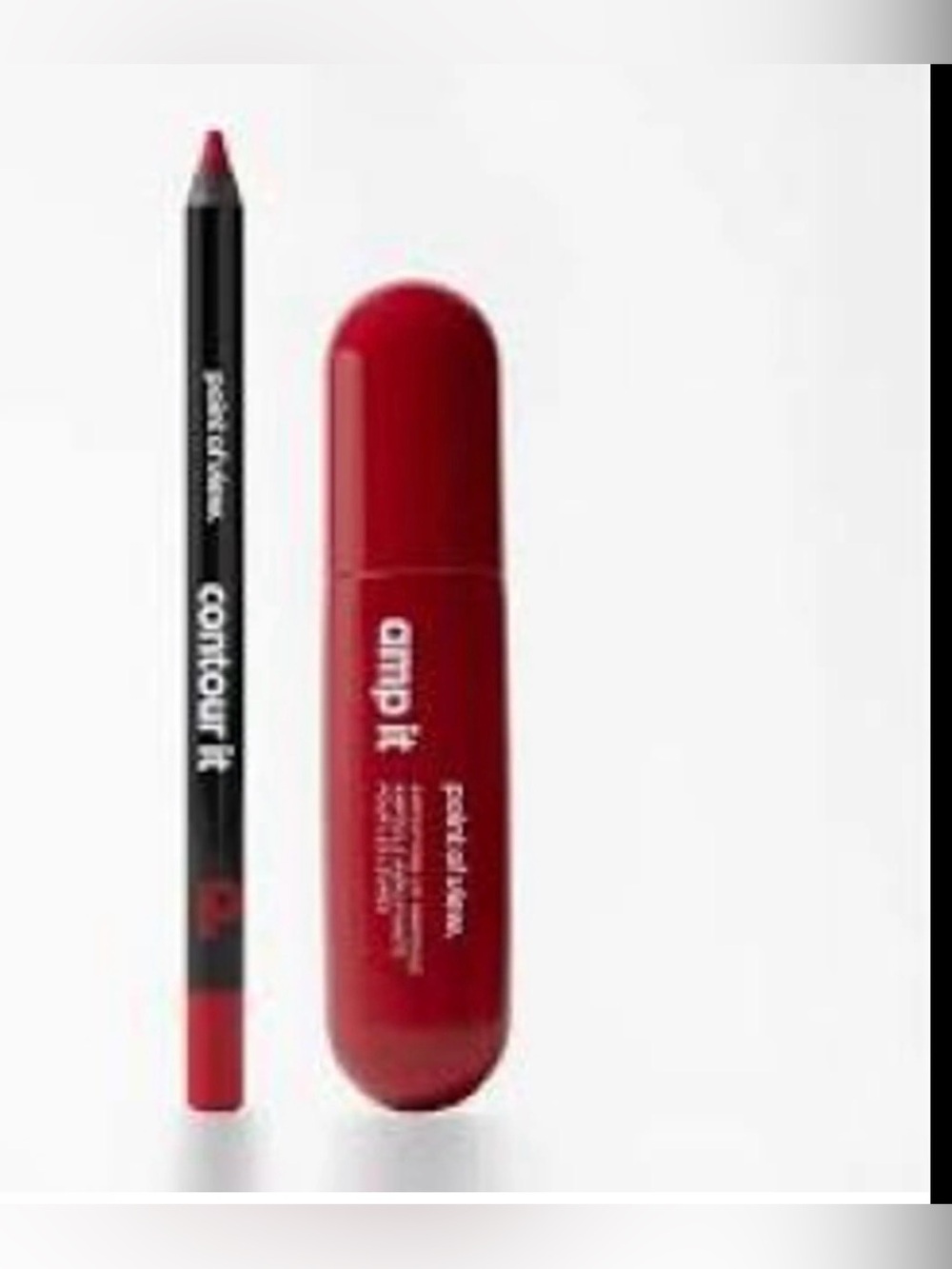 (K)it amp it Red Lip Liner Pencil 0.4 oz + Point of View Contour Pencil Set